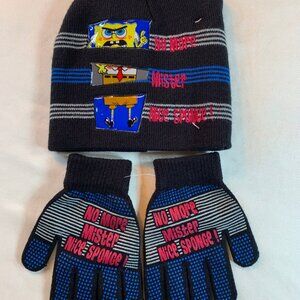 Boy's Nickelodeon Hat and Gloves Set Size 4-12